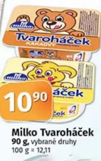 COOP TIP Milko Tvaroháček 90 g nabídka