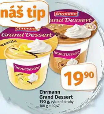 COOP TIP Ehrmann Grand Dessert 190 g nabídka