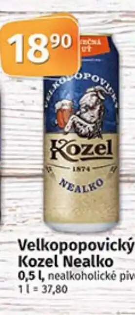 COOP TIP Velkopopovický Kozel Nealko 0.5L nabídka