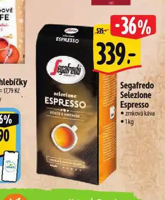 Albert Segafredo selezione espresso zrnková káva nabídka