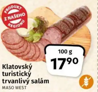 Coop Klatovský turistický trvanlivý salám nabídka