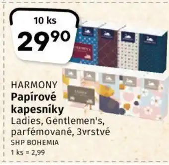 Coop HARMONY Papírové kapesníky nabídka