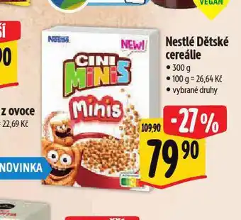 Albert Nestlé dětské cereálie nabídka