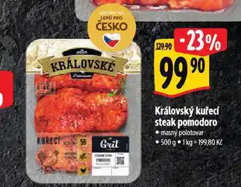 Albert Královský kuřecí steak pomodoro nabídka