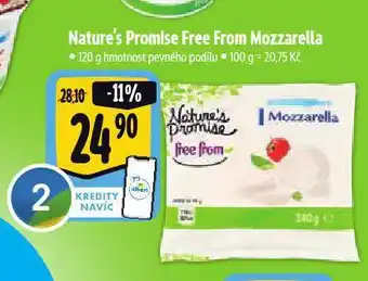 Albert Free from mozzarella nabídka