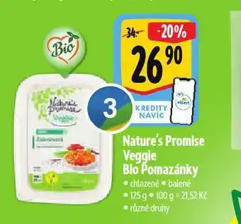 Albert Veggie bio pomazánky nabídka
