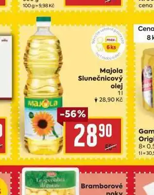 Billa Majola slunečnicový olej nabídka