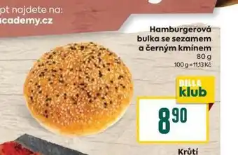 Billa Hamburgerová bulka se sezamem a černým kmínem nabídka