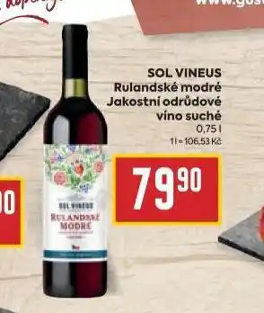 Billa Sol vineus rulandské modré nabídka