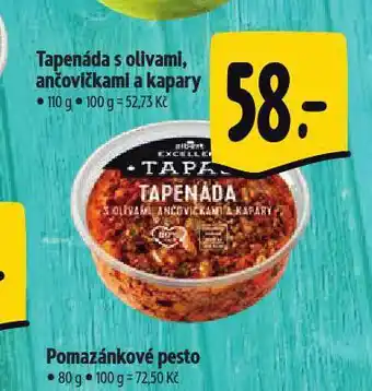 Albert Tapenáda s olivami ančovičkami a kapary nabídka