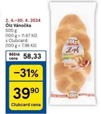 Tesco Ölz Vánočka nabídka