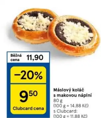 Tesco Máslový koláč s makovou náplní nabídka