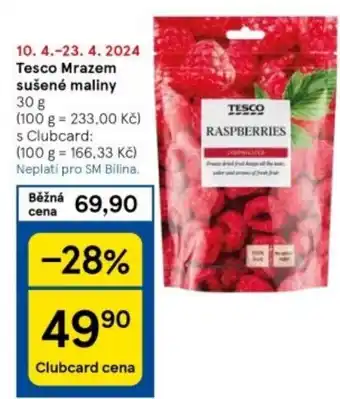 Tesco Tesco Mrazem sušené maliny nabídka