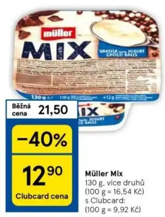Tesco Müller Mix nabídka