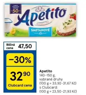 Tesco Apetito nabídka