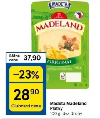 Tesco Madeta Madeland Plátky nabídka