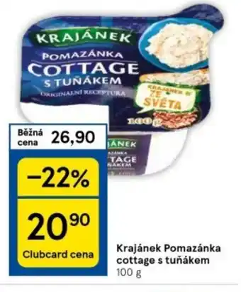 Tesco Krajánek Pomazánka cottage s tuňákem nabídka