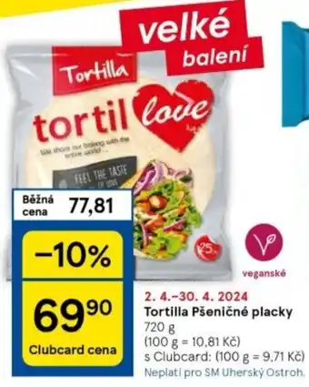 Tesco Tortilla Pšeničné placky nabídka