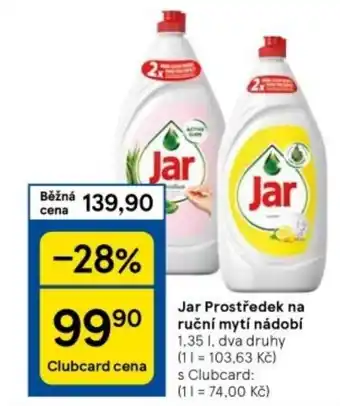 Tesco Jar Prostředek na ruční mytí nádobí 1,35L nabídka