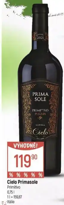 Globus Cielo Primasole Primitivo 0,75L nabídka