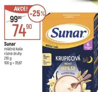 Globus Sunar mléčná kaše nabídka