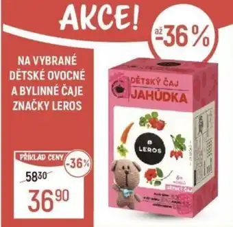 Globus NA VYBRANÉ DĚTSKÉ OVOCNÉ A BYLINNÉ ČAJE ZNAČKY LEROS nabídka