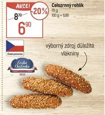 Globus Celozrnný rohlík nabídka