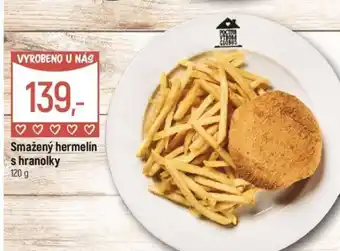 Globus Smažený hermelín s hranolky nabídka