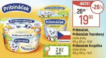 Globus Pribináček, Pribináček Tvarohový nabídka