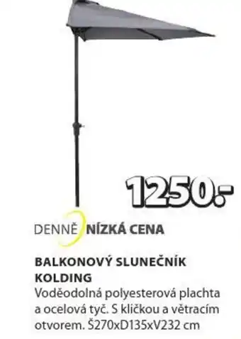JYSK BALKONOVÝ SLUNEČNÍK KOLDING nabídka