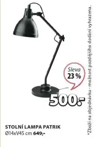 JYSK STOLNÍ LAMPA PATRIK nabídka