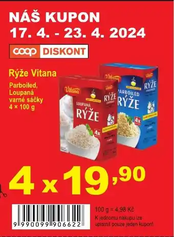 COOP DISKONT Rýže Vitana nabídka