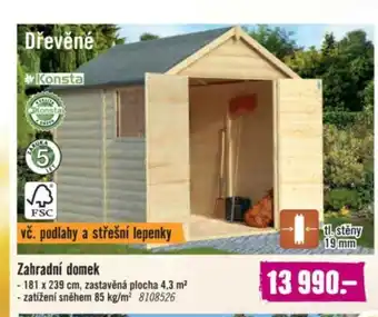 Hornbach Zahradní domek nabídka