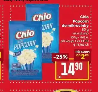 Billa Chio popcorn do mikrovlnky nabídka