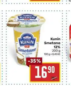 Billa Kunín smetana 12% nabídka