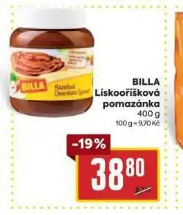 Billa Billa lískooříšková pomazánka nabídka