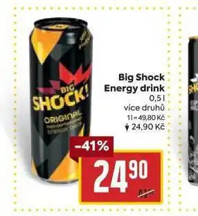 Billa Big shock energy drink nabídka
