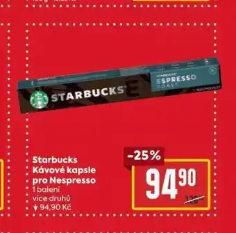 Billa Starbucks kávové kapsle pro nespresso nabídka