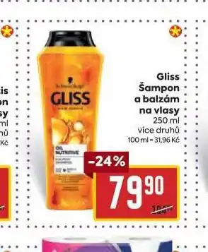Billa Gliss šampon, balzám nabídka