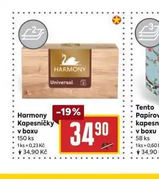 Billa Harmony kapesníčky v boxu nabídka
