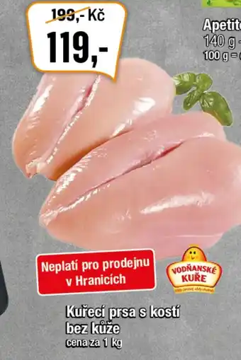 Kuřecí prsa s kosti bez kůže