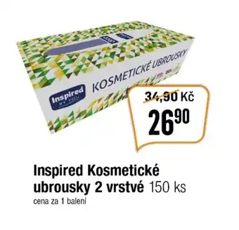 TEMPO Inspired Kosmetické ubrousky 2 vrstvé 150 ks nabídka