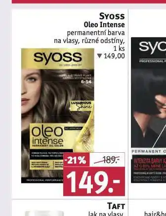 Rossmann Syoss oleo intense permanentní barva na vlasy nabídka