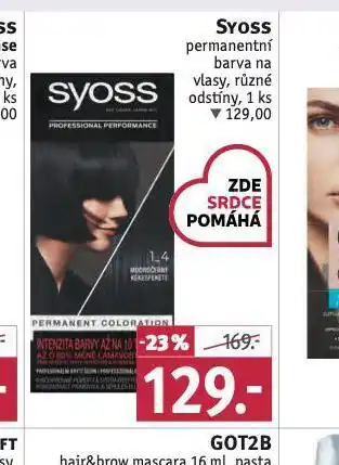 Rossmann Syoss permanentní barva na vlasy nabídka