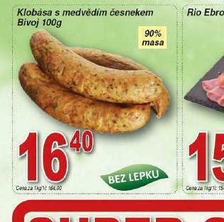 Lidl Klobása s medvědím česnekem nabídka