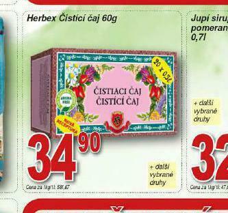 Lidl Herbex čistící čaj nabídka