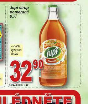 Lidl Jupí sirup pomeranč nabídka