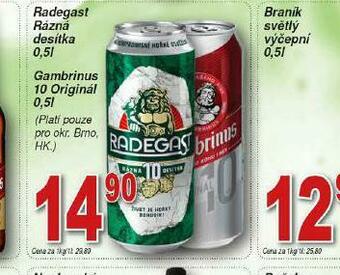 Lidl Pivo radegast rázná 10 nabídka