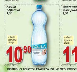 Lidl Aquila neperlivá nabídka