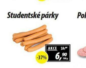 ZEMAN Studentské párky nabídka
